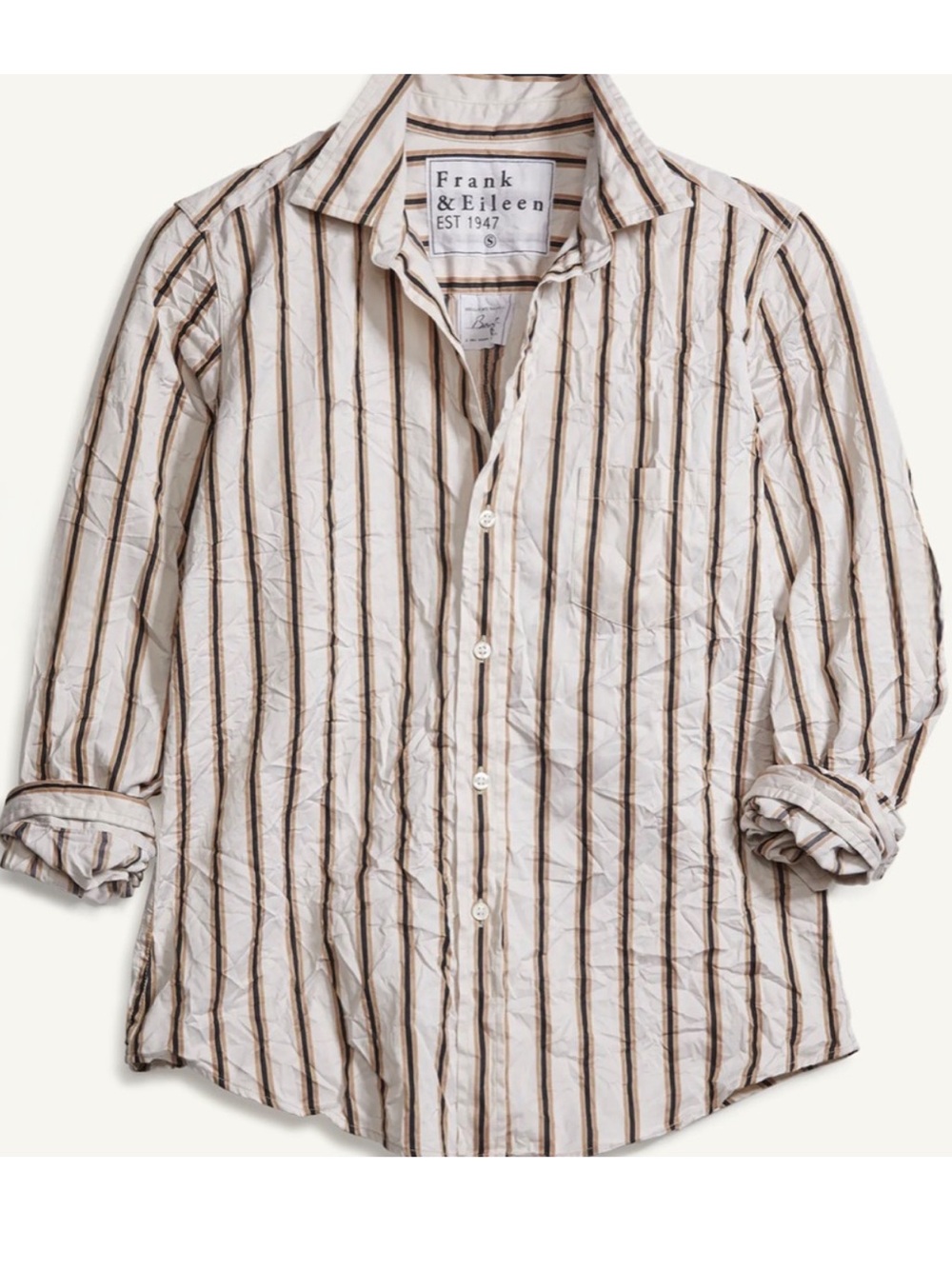 Frank & Eileen Barry Crinkle Stripe  Button Down